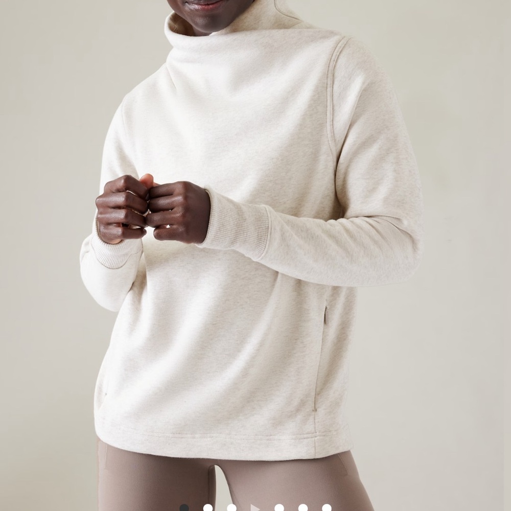 Athleta Cozy Karma Twist neck sweatshirt
